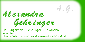 alexandra gehringer business card